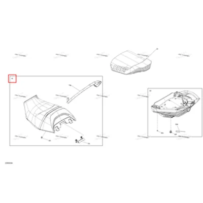 Antracite / Sterling серебристый водителя сиденье в сборе h Sea-Doo 269004012
