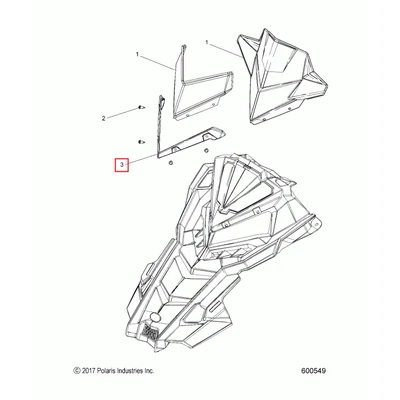 5450474 Рамка стекла AXYS Polaris RETAINER, WINDSHIELD