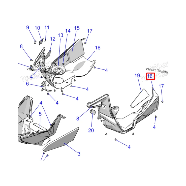 2637767 Панель нижняя левая Polaris MATRYX 5456592 5465773, фото 1