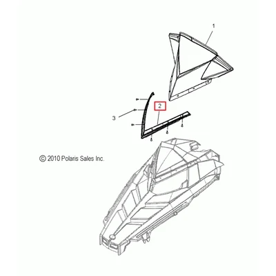 5437778 Рамка стекла Polaris RETAINER, WINDSHIELD