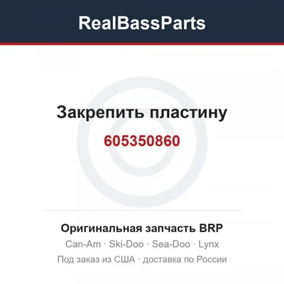 605350860 Закрепить пластину