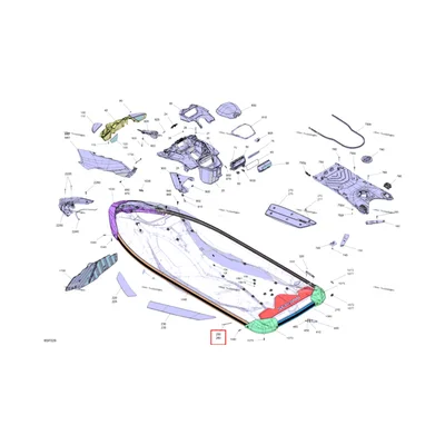Правый задний подножка Anti Slip Mat Sea-Doo GTR 300 X (2026) (291005886)