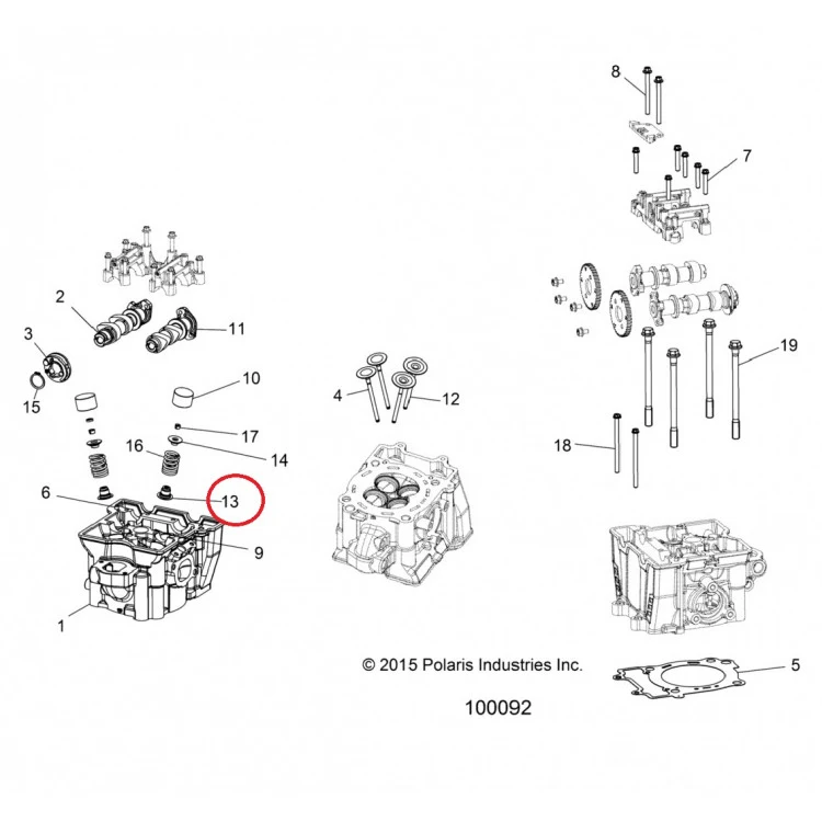 3610212 Маслосъемный колпачок 1 шт для квадроциклов Polaris SPORTSMAN 570 / RZR 900/1000 3610199, фото 1