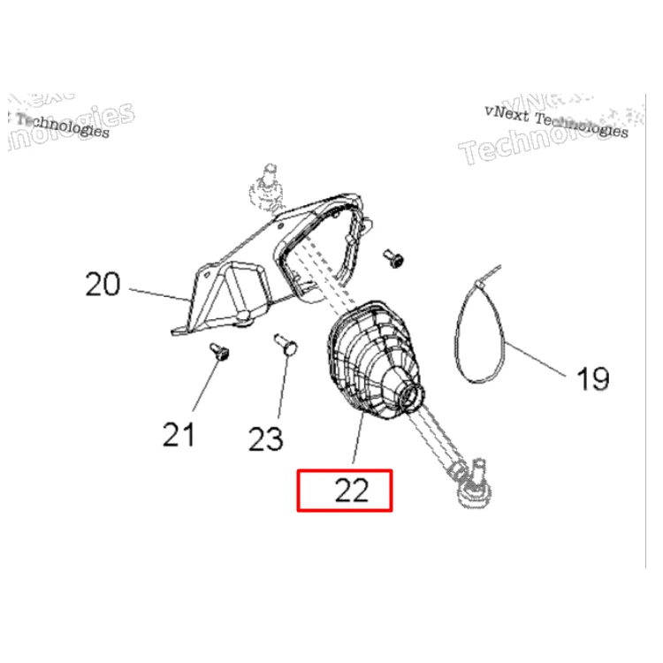 5413793 Пыльник рулевой тяги левый для снегоходов Polaris 600 WIDETRAK IQ 2010"+ 5413631, фото 1