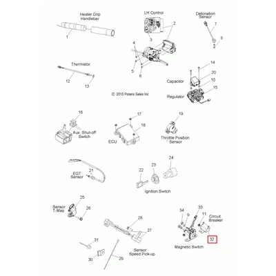 Реле стартера Polaris CKT.BREAKER,12A 2434009