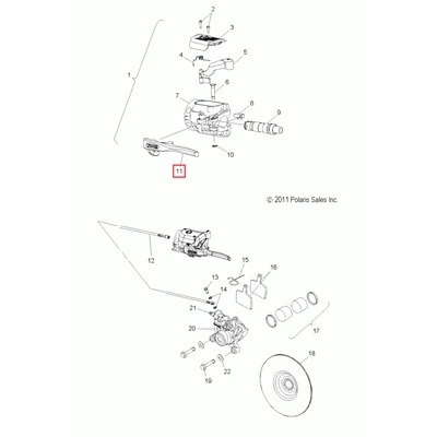 2201943 Ручка тормозная RMK Polaris KIT, LEVER (INCL. 6,10)