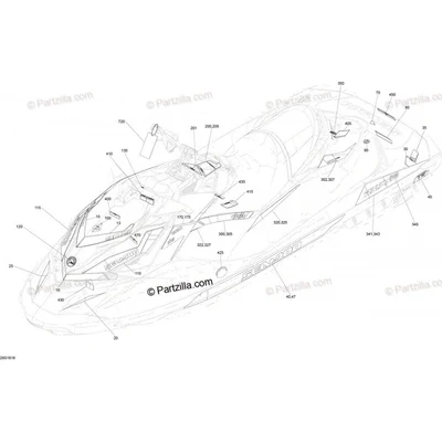 219905049 SEADOO HULL DECAL LEFT