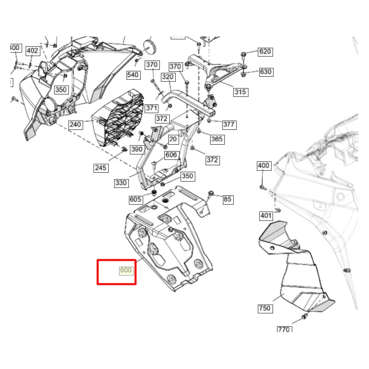 705017338 Front Skid Plate, фото 1
