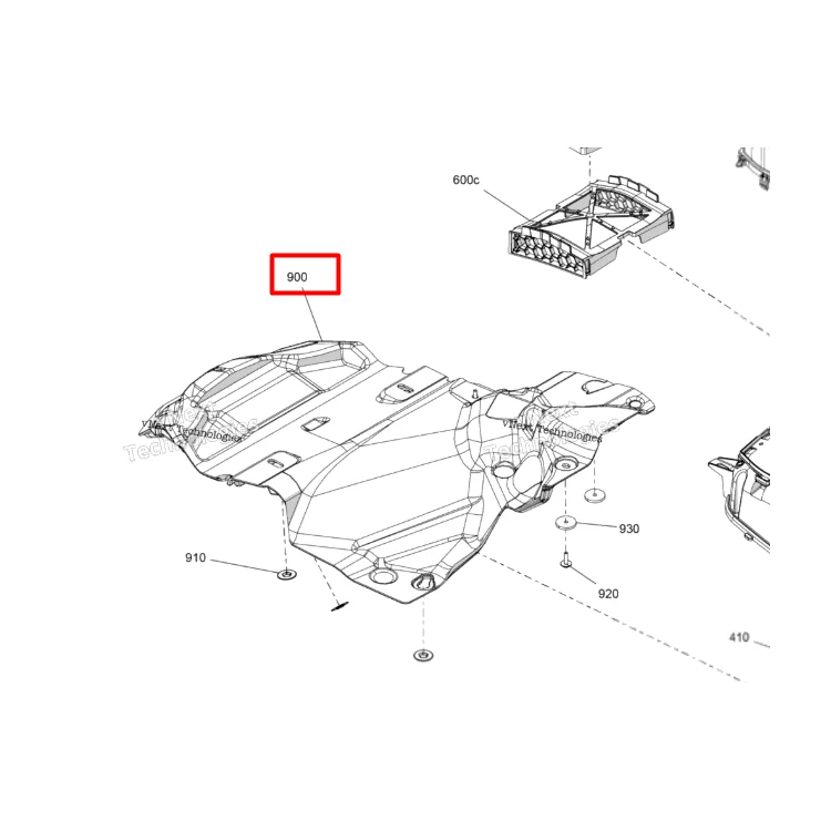 508001198 Защитный экран для снегоходов Ski-Doo SUMMIT G5 517307545, фото 1