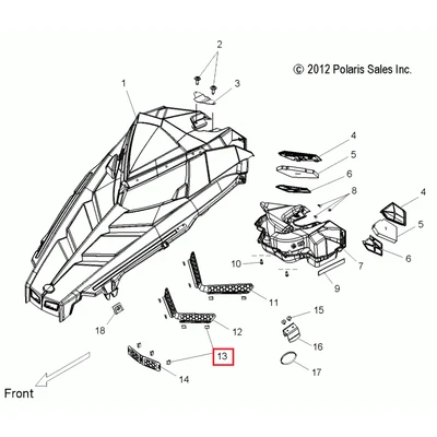 7670040 Клипса металлическая Polaris FASTENER, U-TYPE CLIP