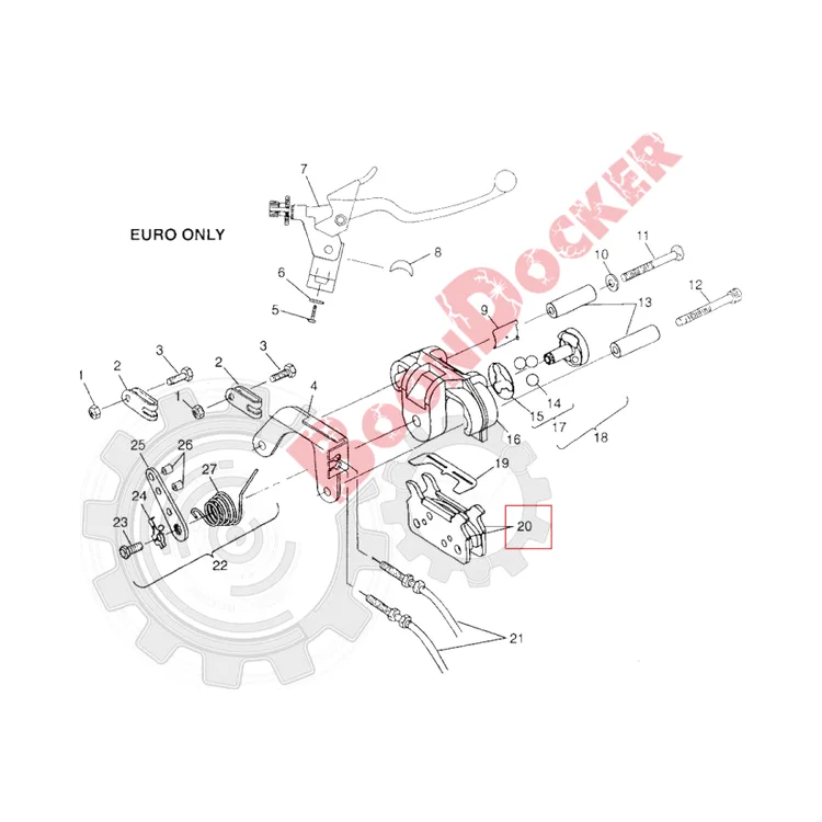05-152-55F Колодка тормозная на 1 суппорт для снегоходов Polaris WIDETRAK LX -2007" 2200988/2201220/2201567, фото 2
