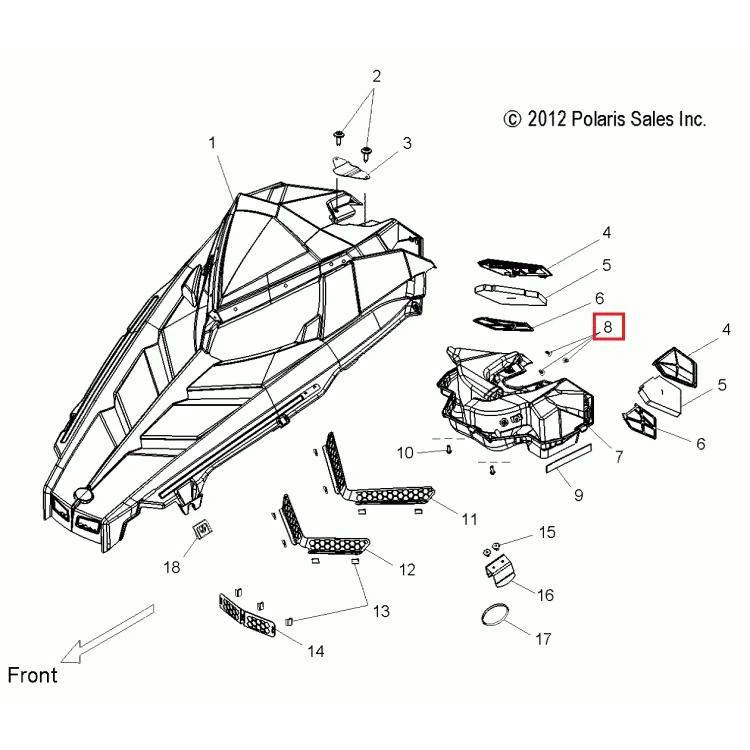 Клипса Пластиковая Polaris CLIP,PLASTIC DART,NYLON 7670090, фото 1