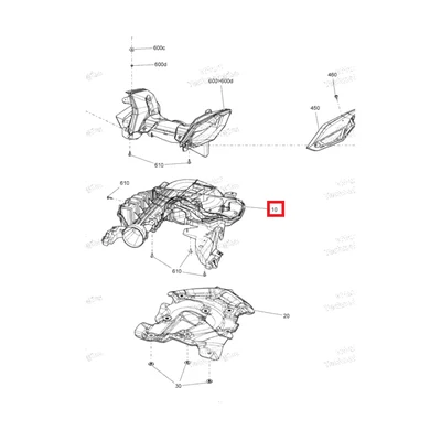 508000874 Корпус впускной G4 Ski-Doo SECONDARY CHAMBER 508000794 508000824 508000929