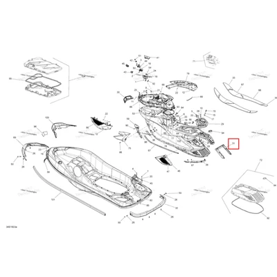 Задний PIVOT в сборе Sea-Doo RXT (2016) (279000214)