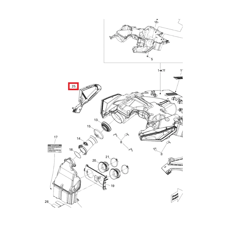 508000689 Сетка впуска левая XP Ski-Doo AIR FILTER, фото 1