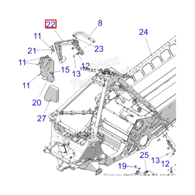 5143788-067 Крепление подножки правое черное Polaris