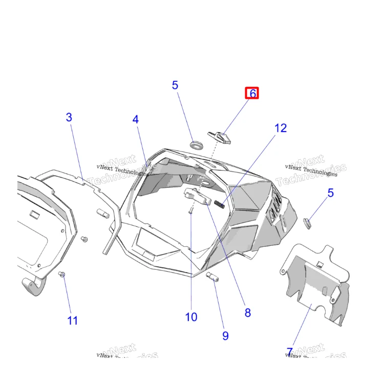 5457109 Защелка Polaris , фото 1