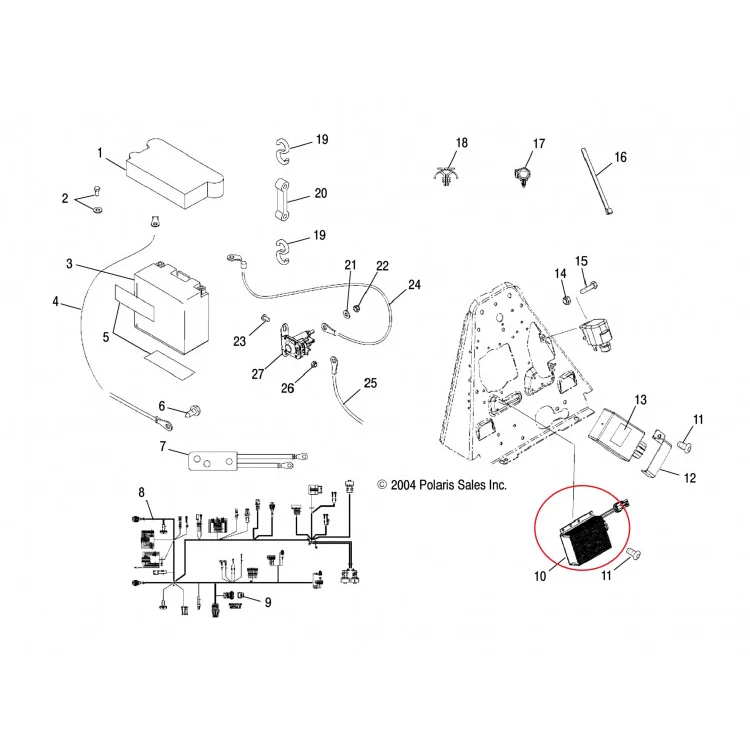 2203348 Реле регулятор напряжения для квадроциклов Polaris SPORTSMAN 400/450/500 -2006" 4010937/4011110, фото 1