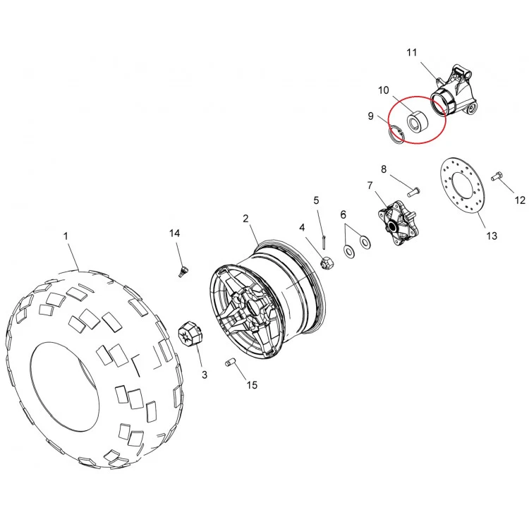 DAC40740040 Подшипник ступичный задний 40X74X40 для квадроциклов Polaris Sportsman 500/570/800 3585502/3514635/22-51150/25-1150/AT-06612/4074/WE305502, фото 2