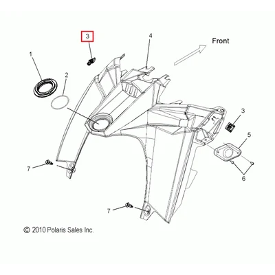 Скоба крепления самореза Polaris CLIP-1/4 TURN 6MM 7710630