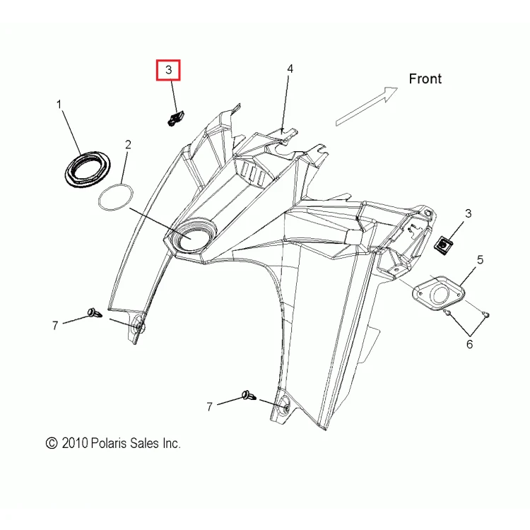Скоба крепления самореза Polaris CLIP-1/4 TURN 6MM 7710630, фото 1