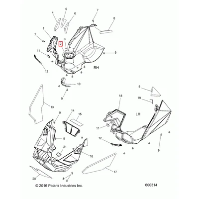 5450778 Прокладка выхлопной трубы Polaris 5418261