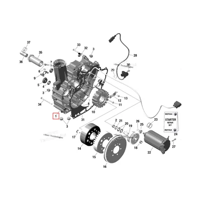 Timing / приводной крышка в сборе 1603 NA включает no 1 5 Sea-Doo GTX 170 (2023) (420912422)