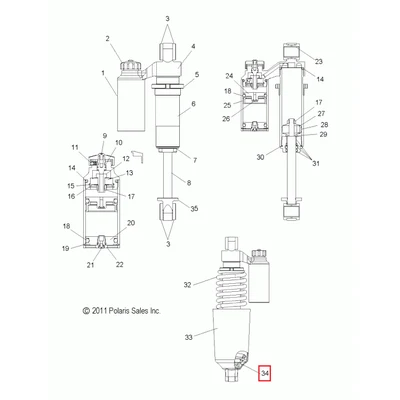 Кольцо держатель пружины верхний RMK Polaris RETAINER,SPRING,SLOTTED 5630580/5020618