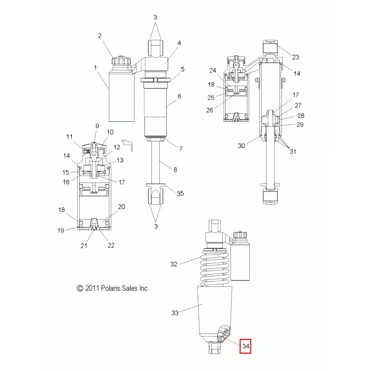 Кольцо держатель пружины верхний RMK Polaris RETAINER,SPRING,SLOTTED 5630580/5020618, фото 1