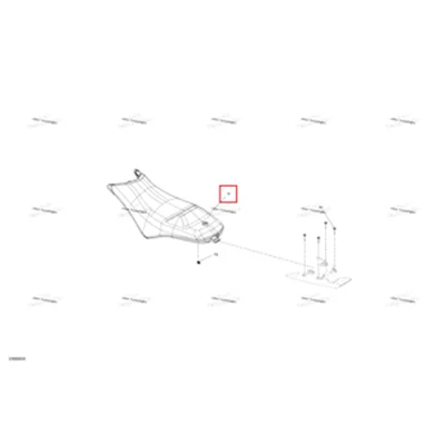 Can Am красный 1 Place сиденье в сборе j Sea-Doo 269003972