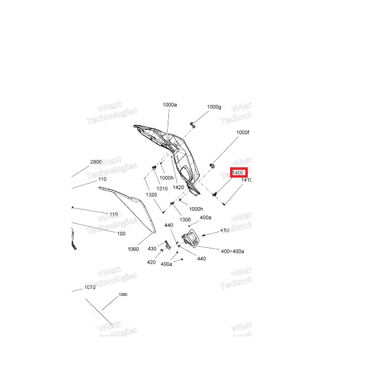 517306310 Крепление щеки нижнее левое G4 Ski-Doo LATCH - LEFT , фото 2