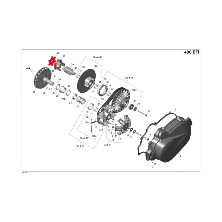 420627586 Звезда вариатора для квадроцикла BRP CanAm Outlander/Quest 800/650/500/400/L450 711627582 420684350 420627582 420627586, фото 1