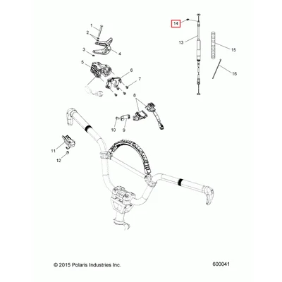 7710503 Кольцо стопорное тросика дросселя Polaris RING RETAINING