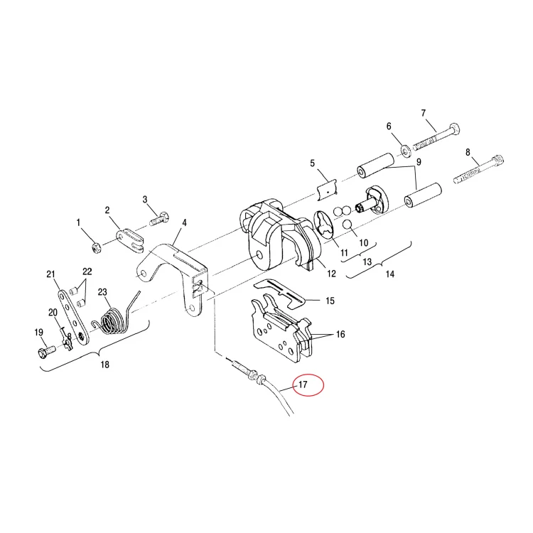 7080666 Трос тормоза для снегоходов Polaris WIDETRAK LX 7080666, фото 1