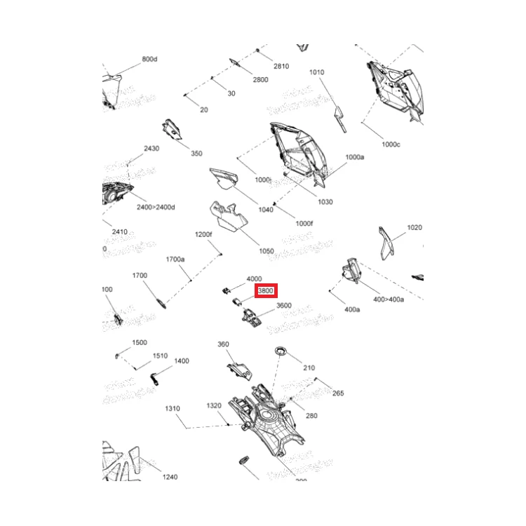Крышка Ski-Doo SUPPORT CONSOLE CAP 517305148, фото 1