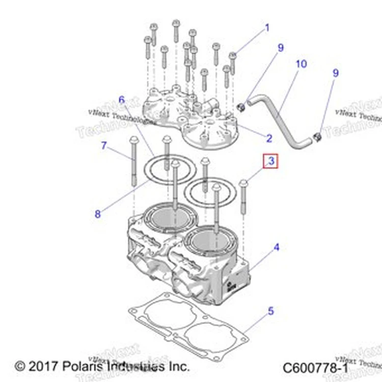 Схема сборки (отмечена позиция детали)