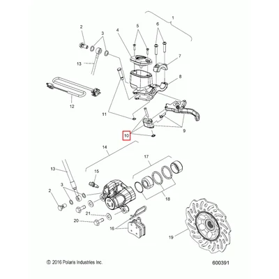 2203054 Стояночный тормоз Polaris KIT, PARK LEVER