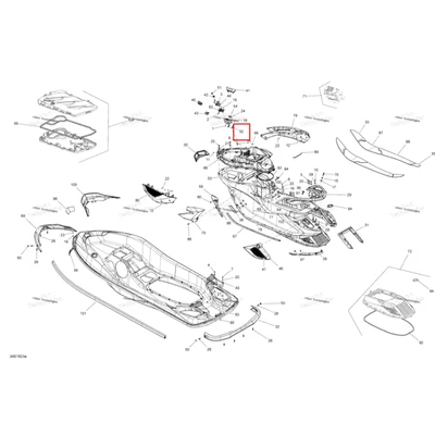 Двойной каркас гайка в сборе Sea-Doo RXT (2016) (291002755)