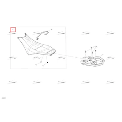Can Am красный 2 Up сиденье в сборе e Sea-Doo 269003575