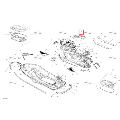 Передний правый COSMETIC ASS модель GTX S Sea-Doo GTX (2016) (291004249)