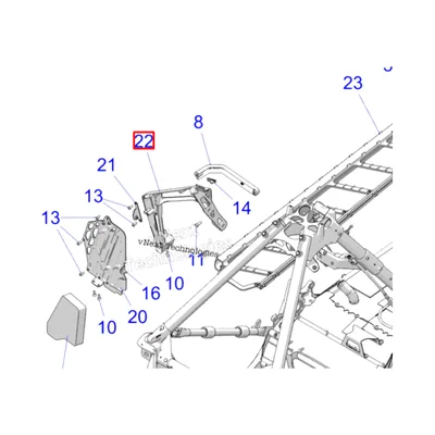 5144730-067 Крепление подножки правое черное 25+ Polaris 