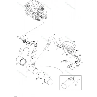274000987 BOYAU ECHAPP.  *HOSE-EXHAUST  Резиновый патрубок выхлопной системы