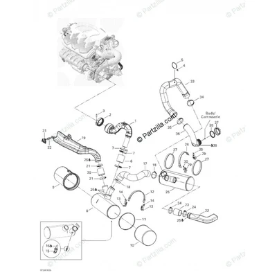 274001049 CONDUIT ECHAP. *EXHAUST PIPE  Труба выхлопной системы