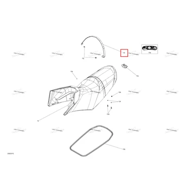 Antracite ремень сиденье модель Dragon красный Sea-Doo RXP 300 (2020) (269003260)