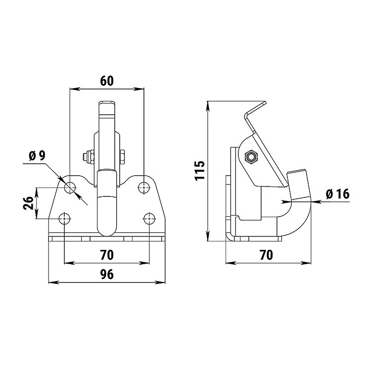 100202T Фаркоп крюк для снегоходов Ski-Doo Skandic WT/SWT Expedition SE/LE/Xtreme 520001039/520001774/860201142/SM-12348, фото 2