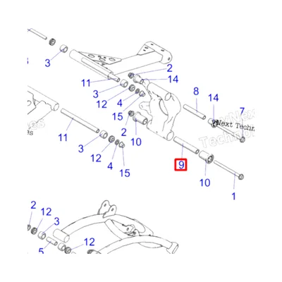 5145086 Металлический палец задней цапфы Polaris 5136473