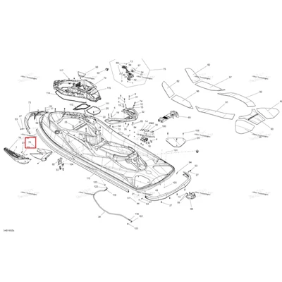 Правый Cosmetic Package STD Sea-Doo GTX (2016) (291004242)