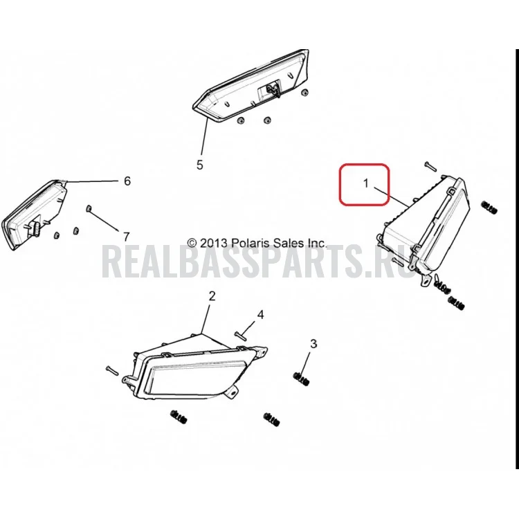 2413786 Фара головного света левая передняя Polaris RZR 1000/1000 TURBO 2413786, фото 3