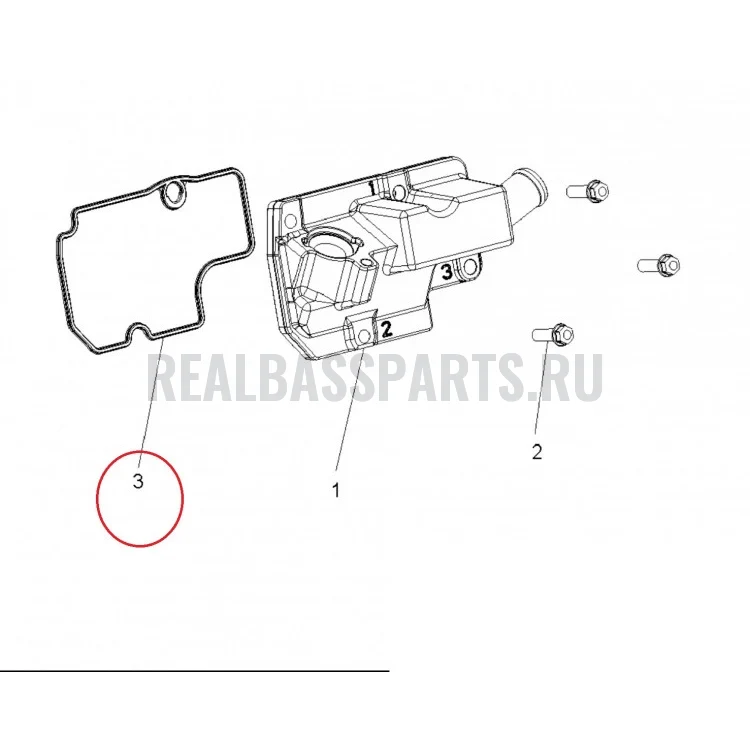 5813759 Прокладка масляного радиатора для квадроциклов Polaris RZR/RANGER 900/1000 5813759, фото 2