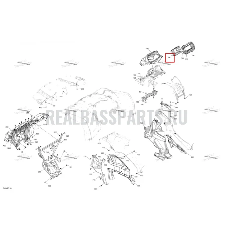 Схема сборки (отмечена позиция детали)